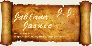 Jablana Jasnić vizit kartica